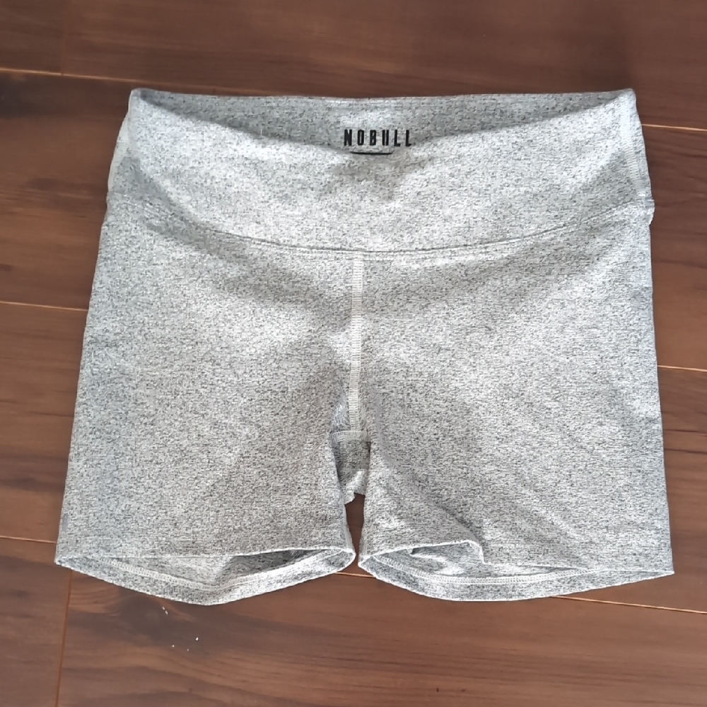 NOBULL Gray Athletic Shorts with Moisture-Wicking Fabric